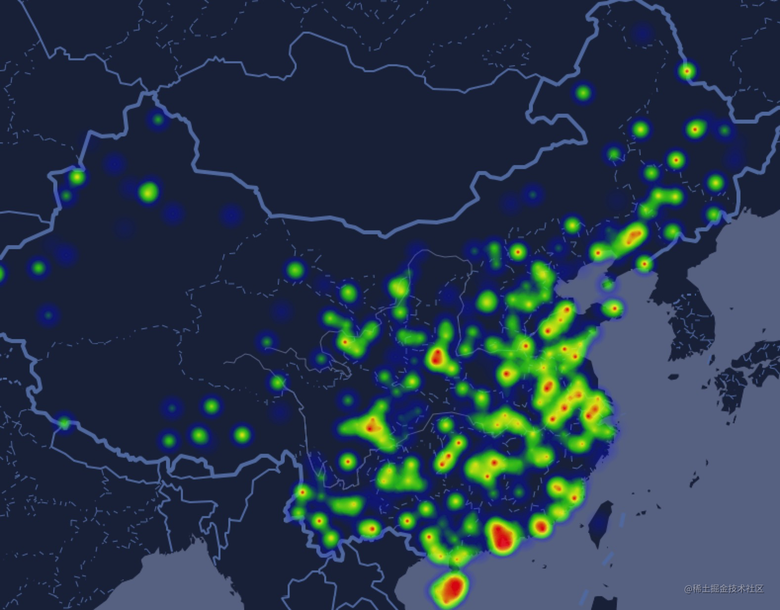 百度地图热力图原理图片