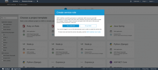 aws codestar create role