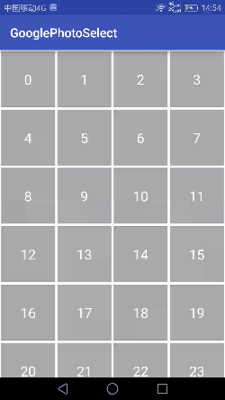 android仿照Google相册的页面选择效果