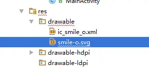 不能直接复制svg文件到as里