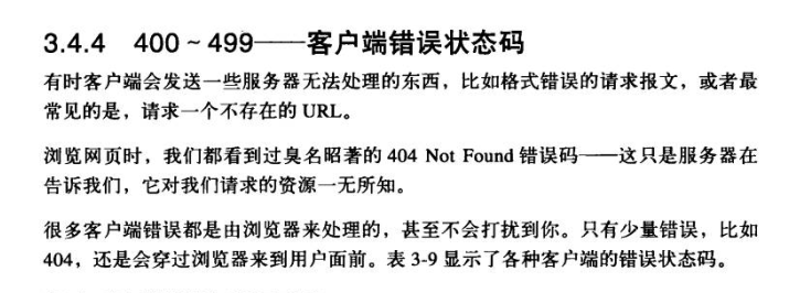 400~499 客户端错误状态码