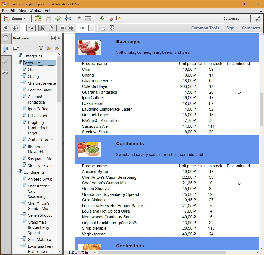 如何创建带有大纲和书签的交互式web报表