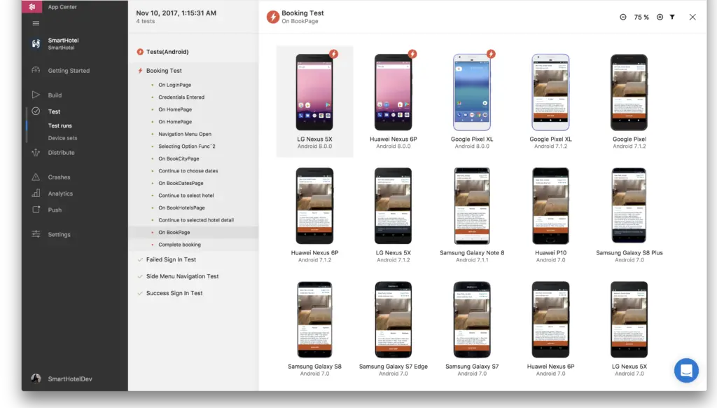 使用微软移动中心来测试