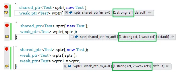 shared_ptr 和weak_ptr变化
