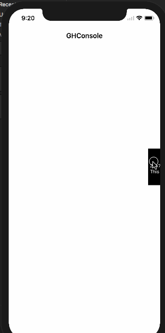 可在app中显示的控制台框架GHConsole