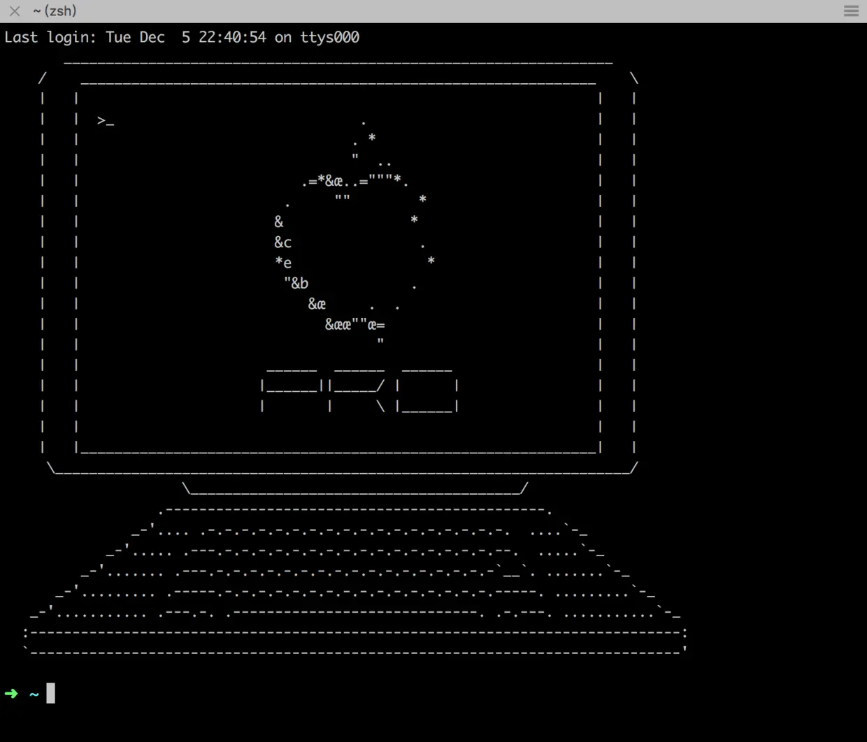 我的终端欢迎页