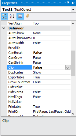 文本对象的剪切（Clip）属性