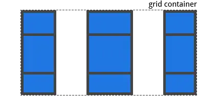 Example of justify-content set to space-between