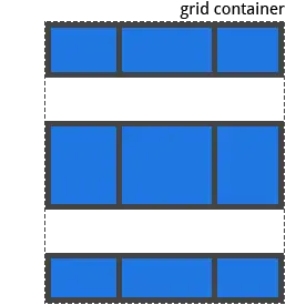 Example of align-content set to space-between