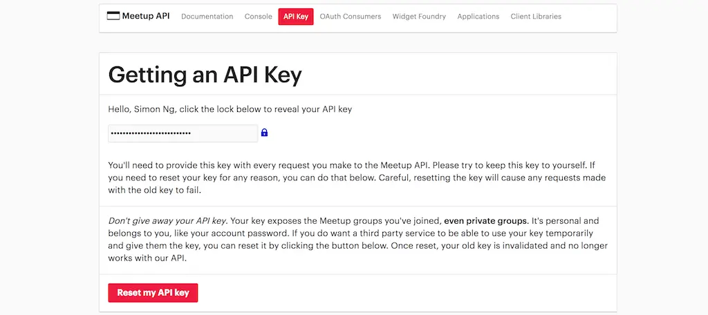 meetup-api-key