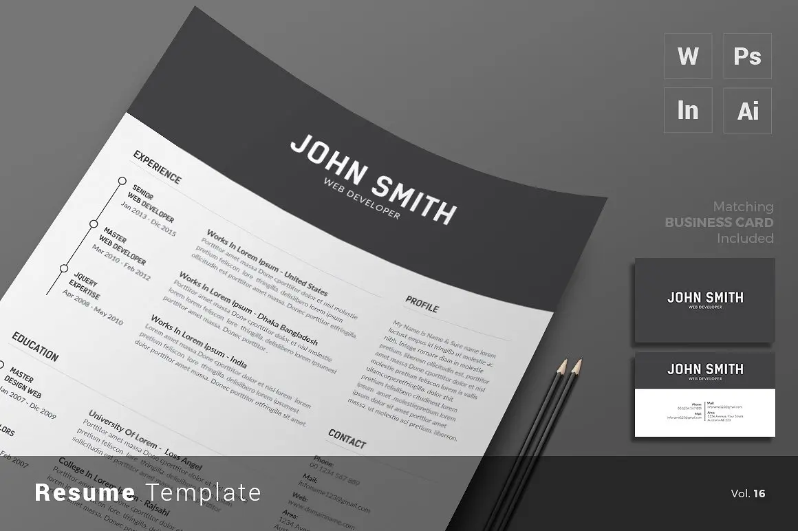 6款简洁多风格的求职简历-稀土区