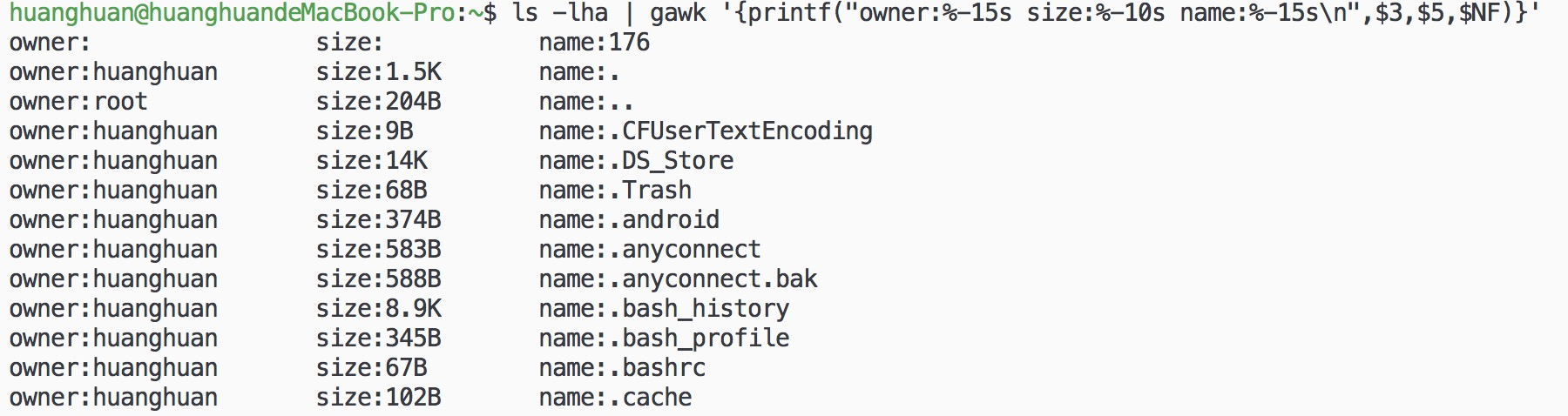 awk printf