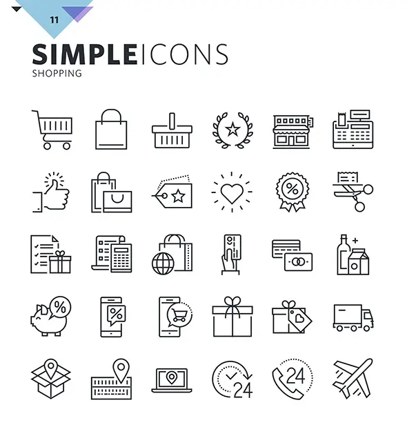 700枚简洁的多种类线型 icon图标下载-稀土区