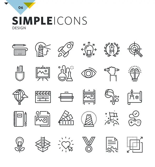 700枚简洁的多种类线型 icon图标下载-稀土区