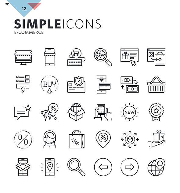 700枚简洁的多种类线型 icon图标下载-稀土区