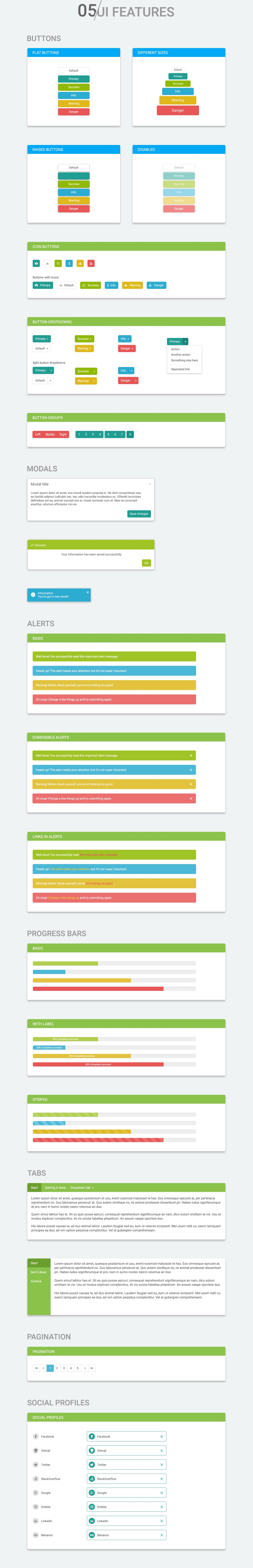 一套简洁多彩的 Bootstrap UI 组件-稀土区