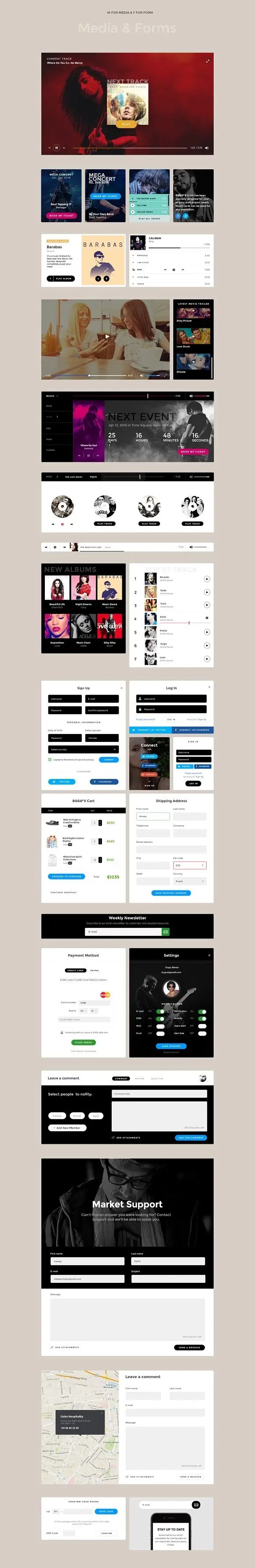 一套炫酷多样式的 Web UI 模板-稀土区