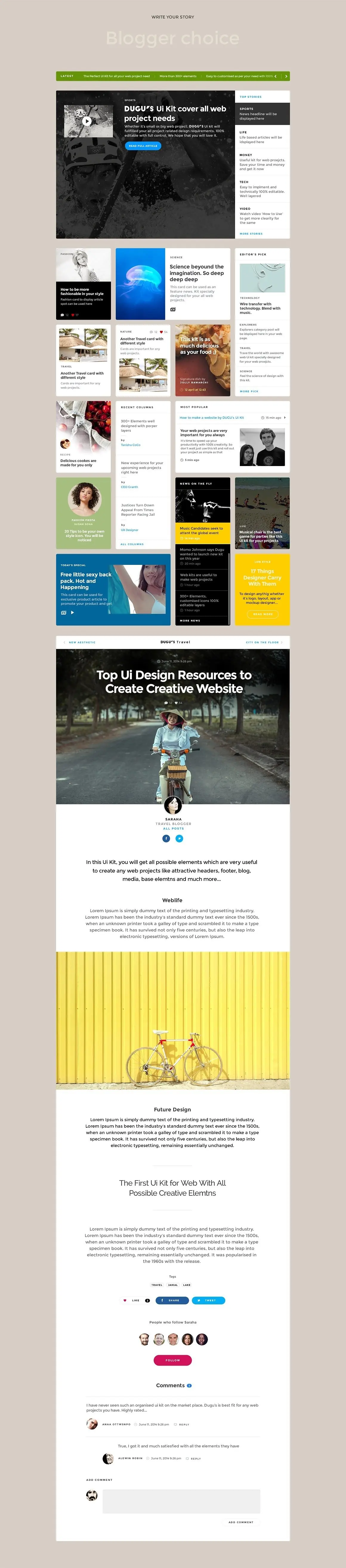 一套炫酷多样式的 Web UI 模板-稀土区