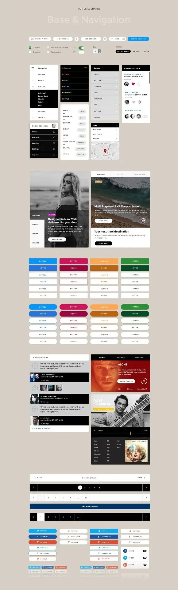 一套炫酷多样式的 Web UI 模板-稀土区