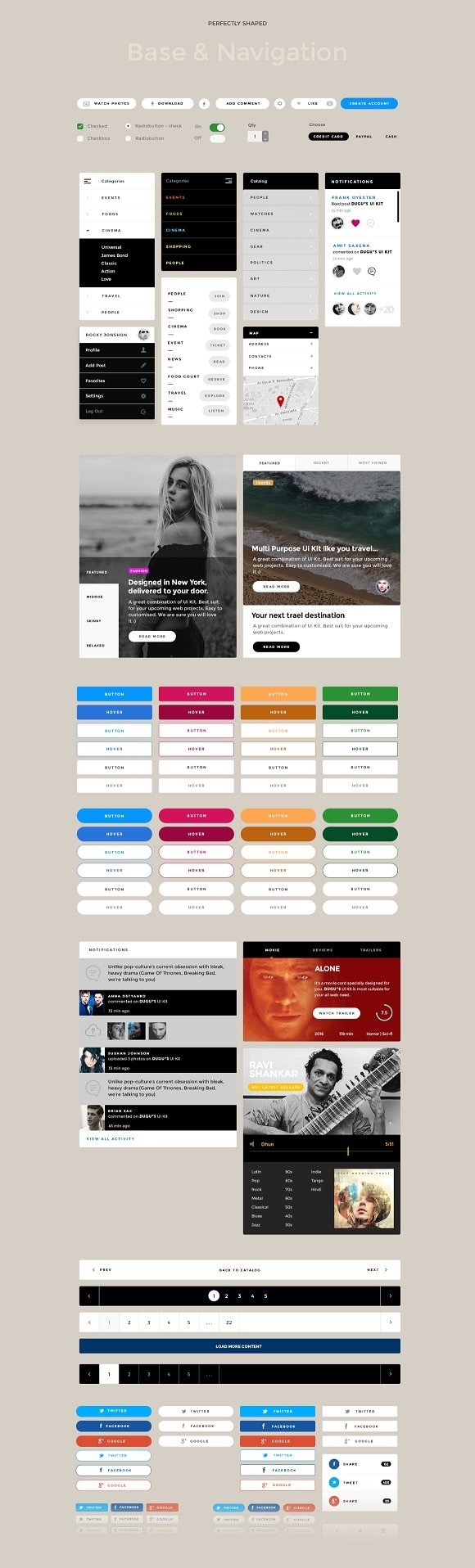 一套炫酷多样式的 Web UI 模板-稀土区