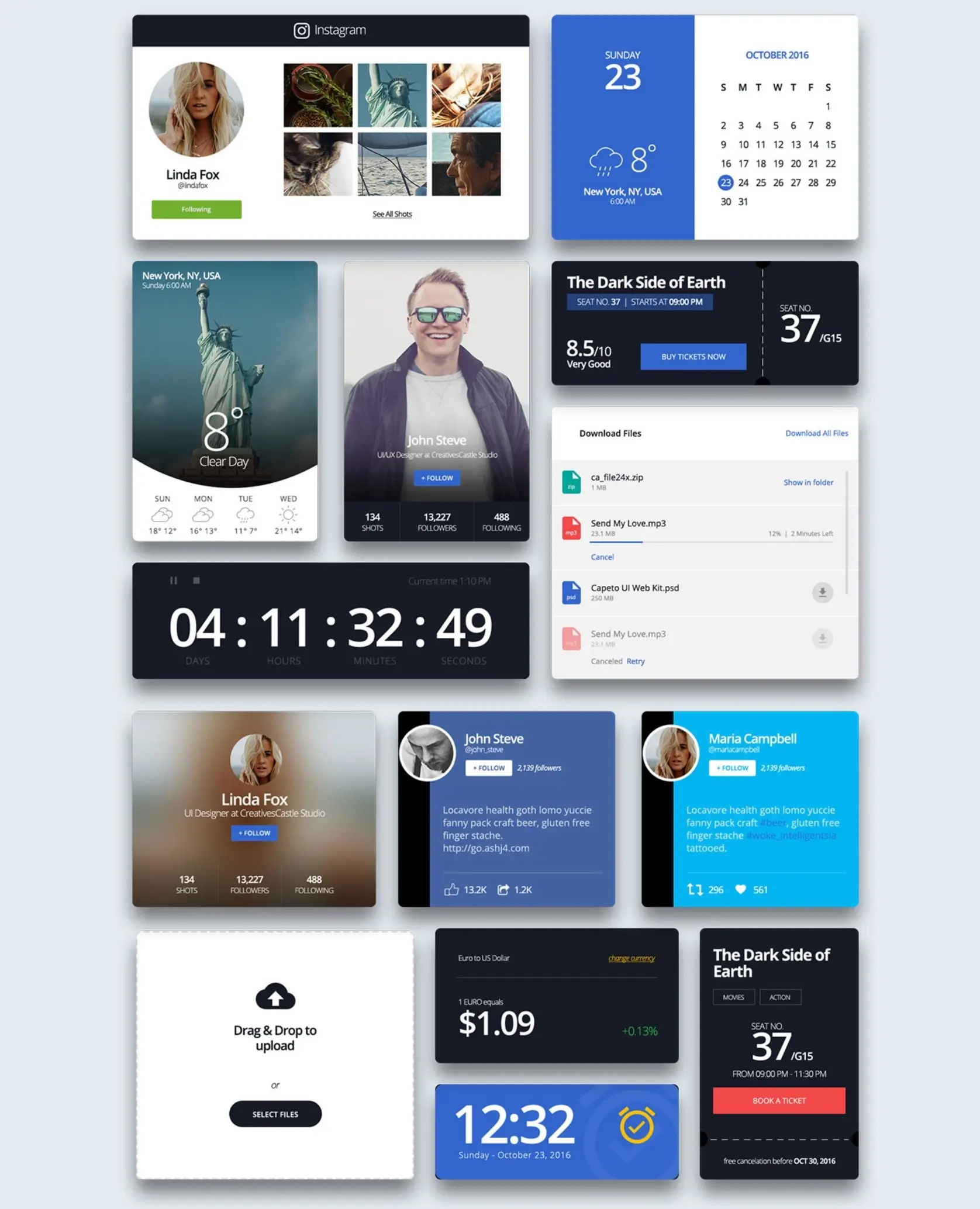 精致多类型的 Web UI 组件下载-稀土区