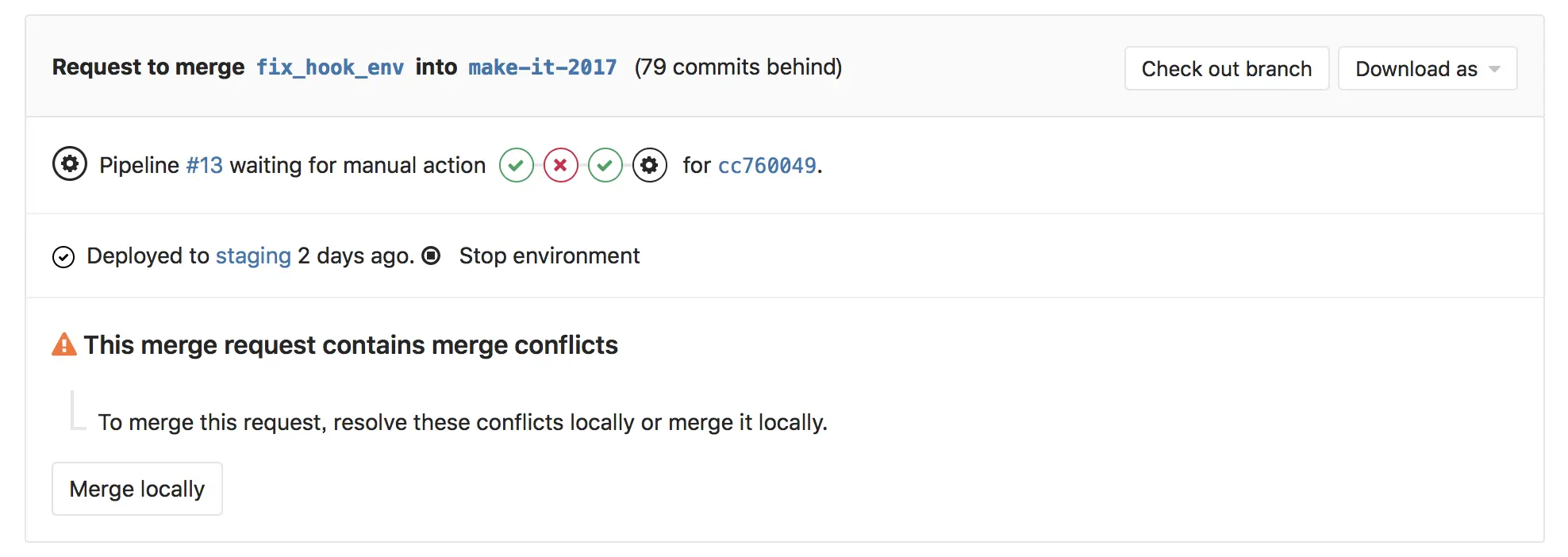 Merge Request Widget
