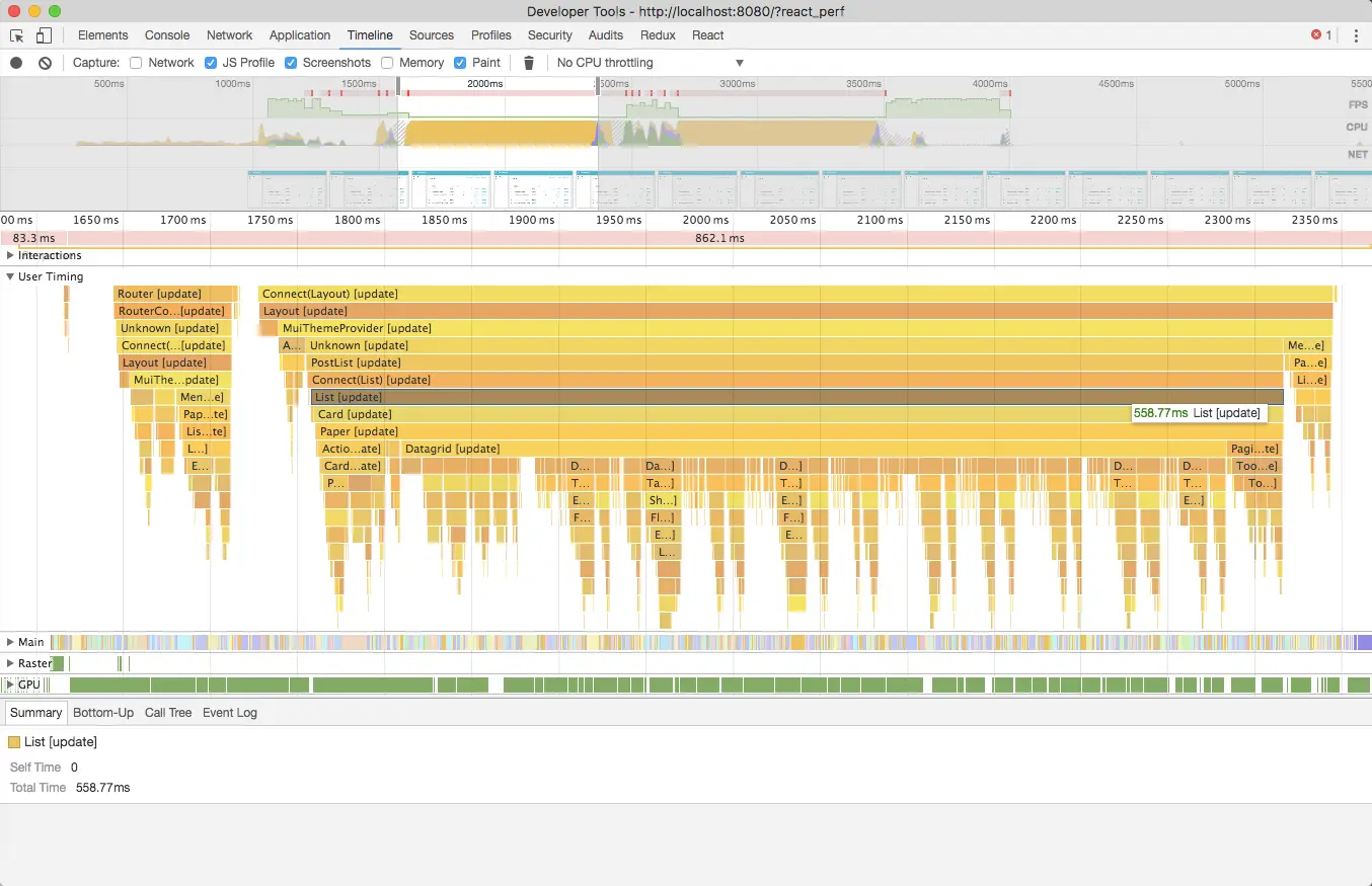 Initial flamegraph zoomed