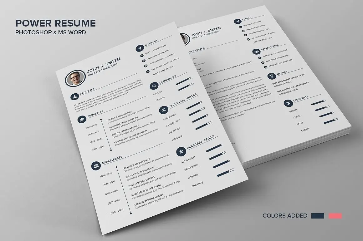 7款简洁精致的求职简历模板-稀土区