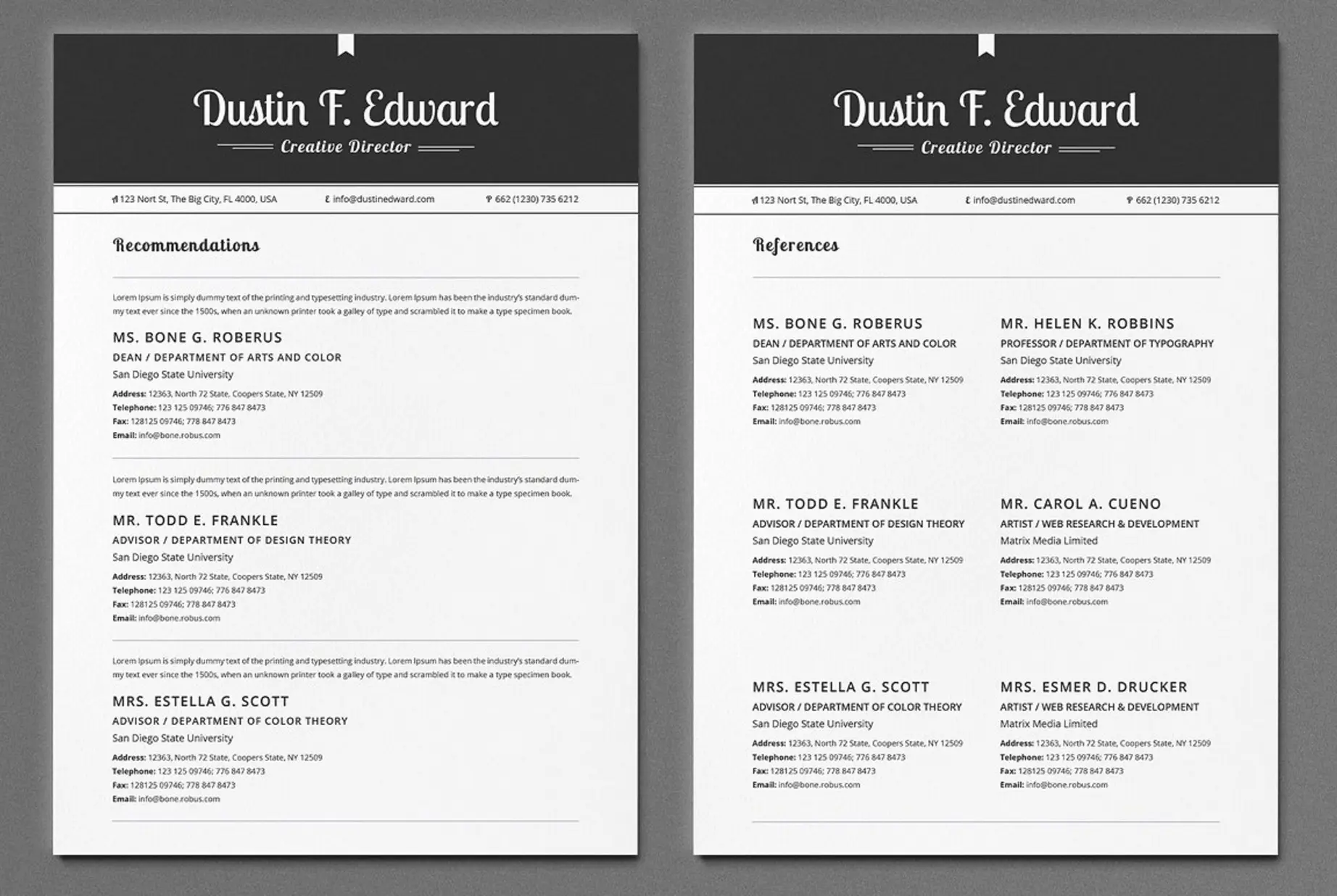 7款简洁精致的求职简历模板-稀土区