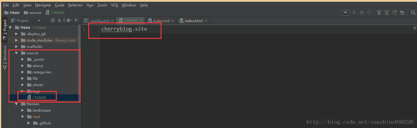 在hexo中增加CNAME解析