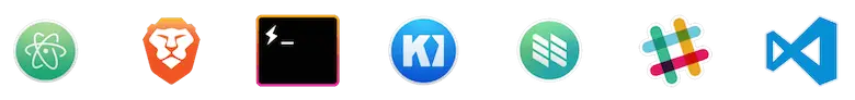 Logos of projects that use Electron