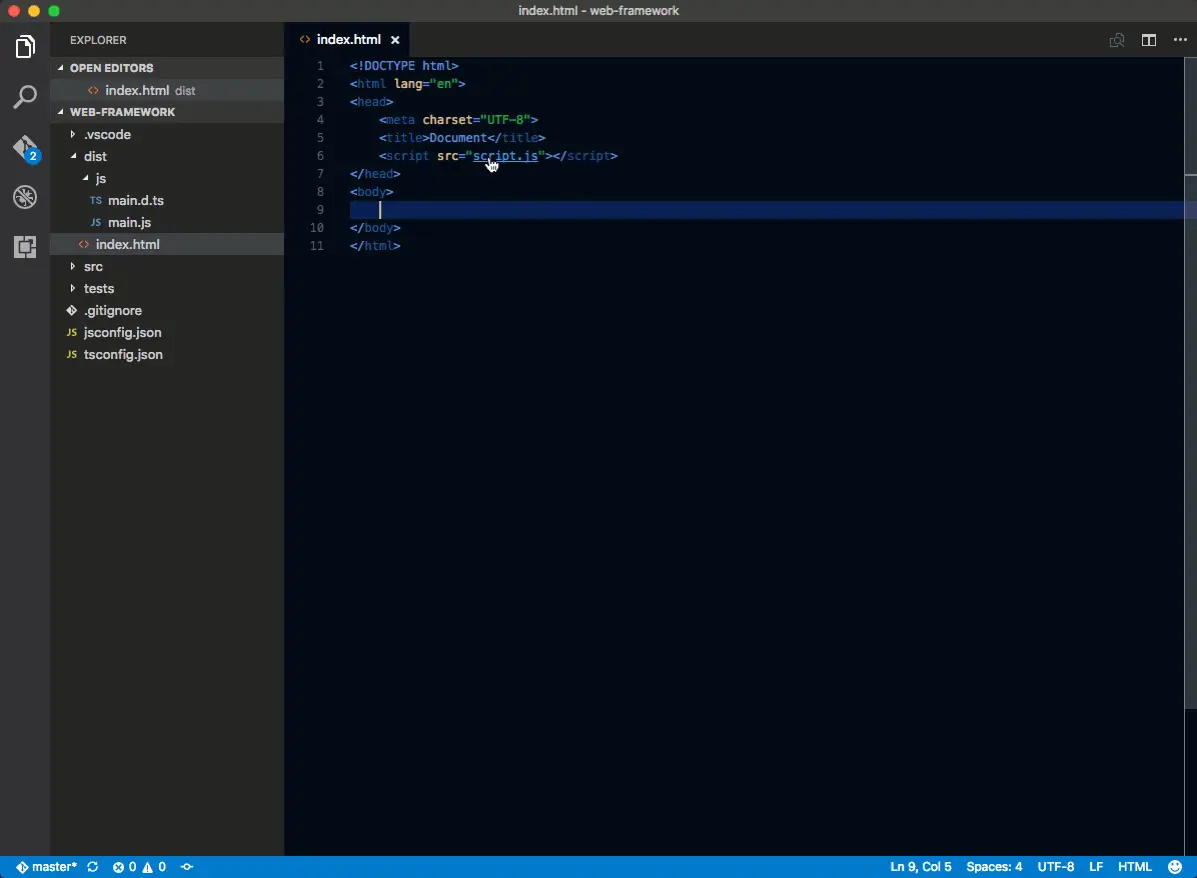 create and open file