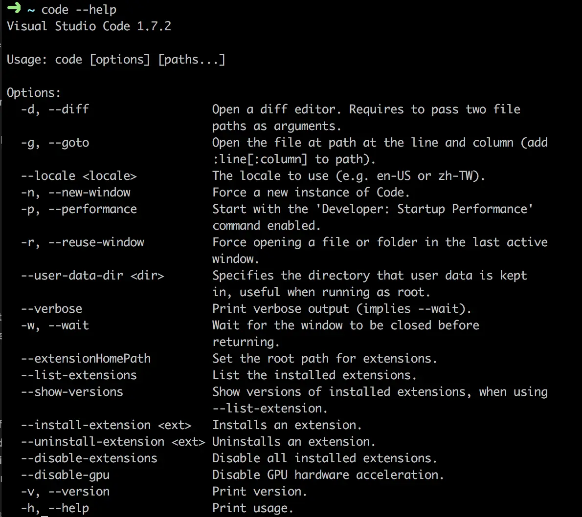 all cli commands