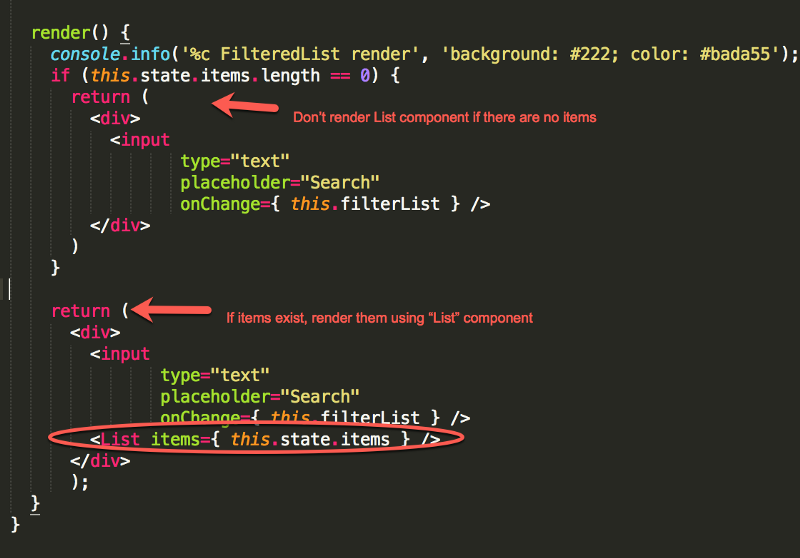 FilteredList 的 render 的方法