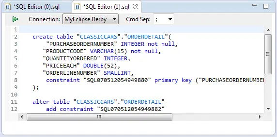 MyEclipse数据库工具