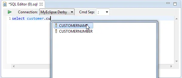 MyEclipse数据库工具