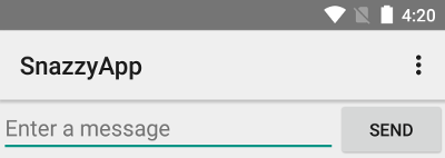 Figure 1. An app bar with the app title and overflow menu. 