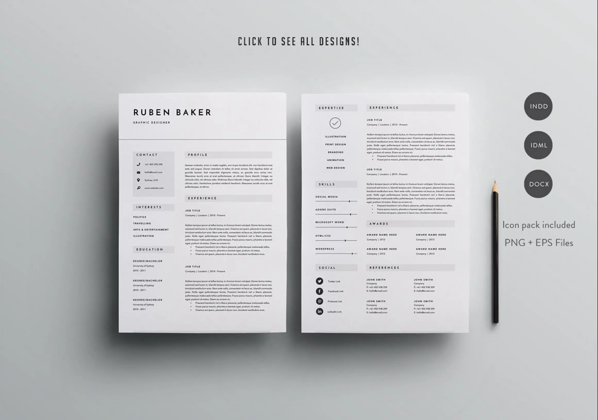 7款精致简洁的个人面试简历模板-稀土区