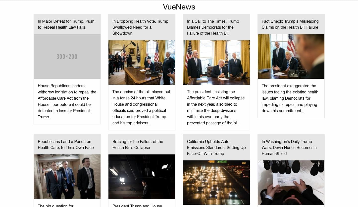 NYT News App - Vue.js