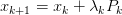 x_{k+1} =x_{k} +\lambda _{k} P_{k} 