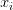 x_{i} 