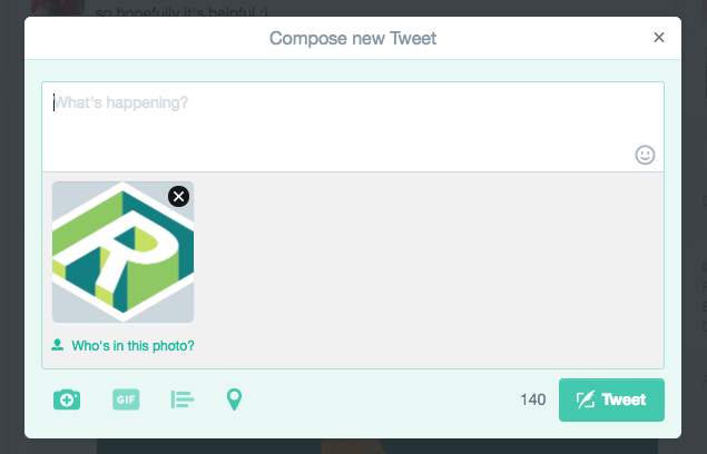 发推特的弹窗界面