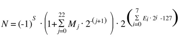 规格化浮点数计算公式