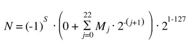 非规格化浮点数计算公式