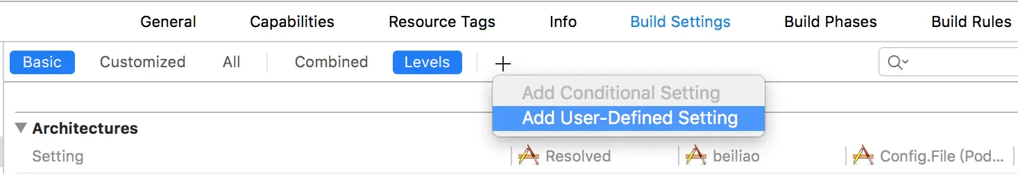 user-defined-build-settings