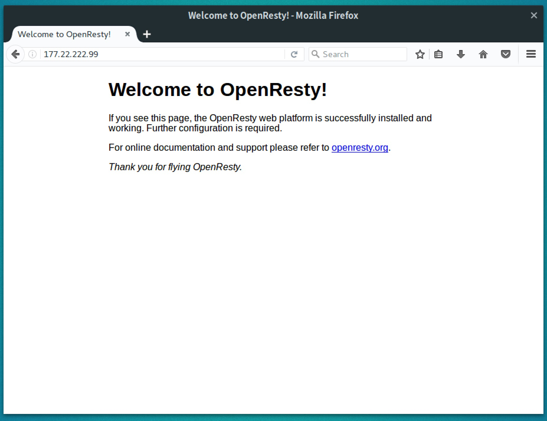安装好的 OpenResty