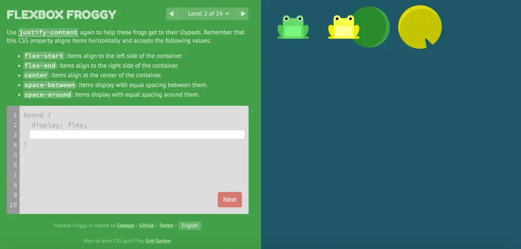 Flexbox Froggie