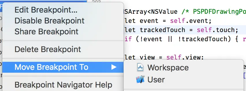 A regular breakpoint