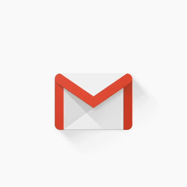 如图，当用户第一次打开Gmail应用的时候会展示其icon动效，展示完成后会提示用户登陆。