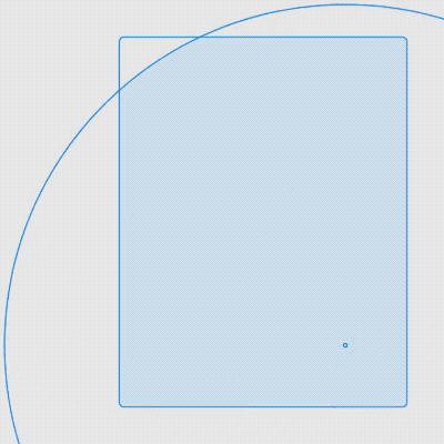 如图中案例，浮动按钮保持中心点不变的情况下进行变化